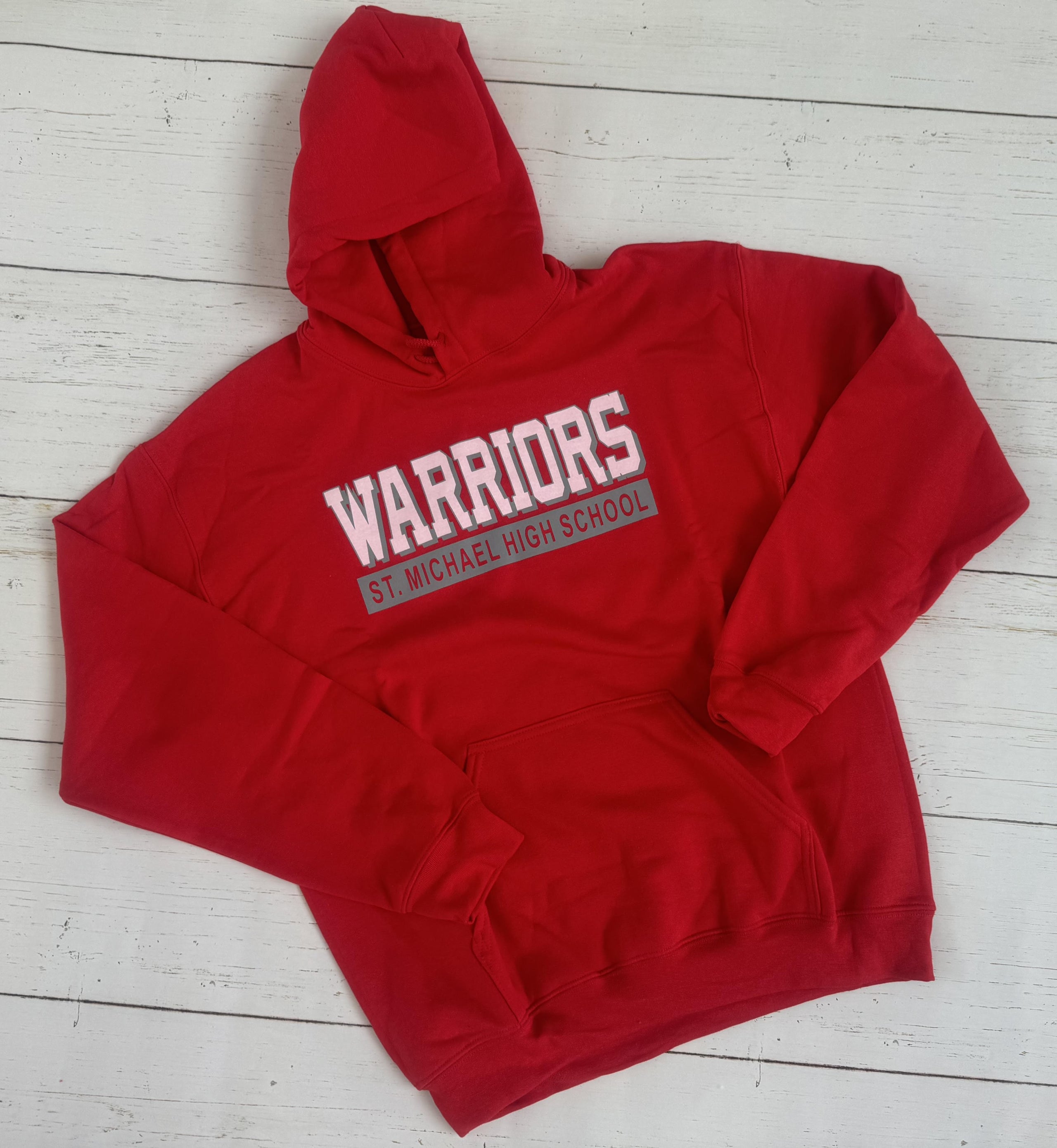 Red school hoodie store